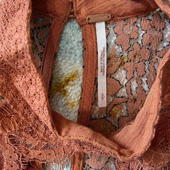 Free People Tell Tale Lace Tunic Dress Size Small Petite - Picture 5 of 11